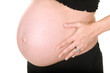Photo: Mother to be holding her pregnant belly Mother to be holding her pregnant belly