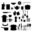 Set di oggetti per la cucina, illustrazione vettoriale.