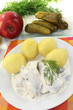 Sahnehering mit Apfel