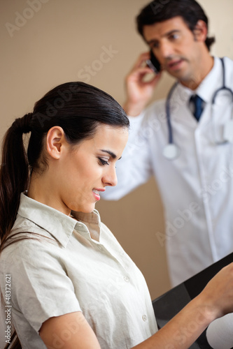 Photo: Young Medical Secretary At Work Young Medical Secretary At Work