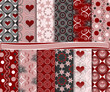 Abstract vector set of paper for scrapbook Valentine's Day