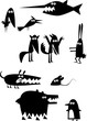 Set of funny animals