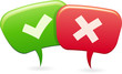 Vektor: Personnages bulle en conversation pour ou contre Personnages bulle en conversation pour ou contre