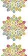 Colorful floral vertical seamless pattern over white background