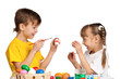 Children with Easter eggs