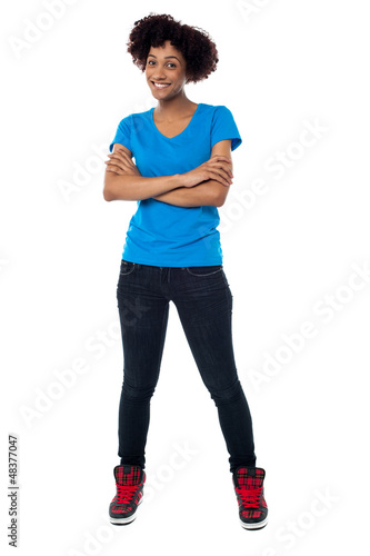 Photo: Pretty woman wearing trendy casuals Pretty woman wearing trendy casuals