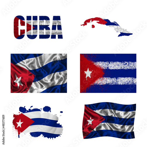 Photo: Cuban flag collage Cuban flag collage