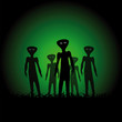 Silhouettes of aliens