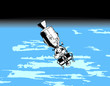 satellite at the orbit