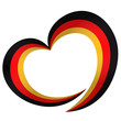 Herz in deutschen Farben