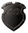 number on metal shield