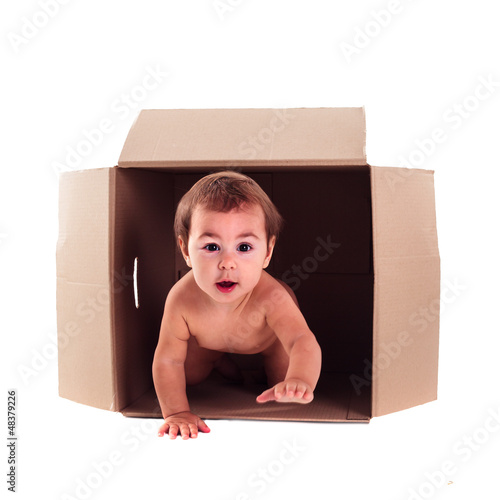 Photo: Baby and the box Baby and the box
