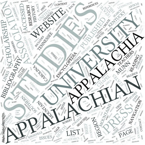 Vector: Appalachian studies Disciplines Concept Appalachian studies Disciplines Concept