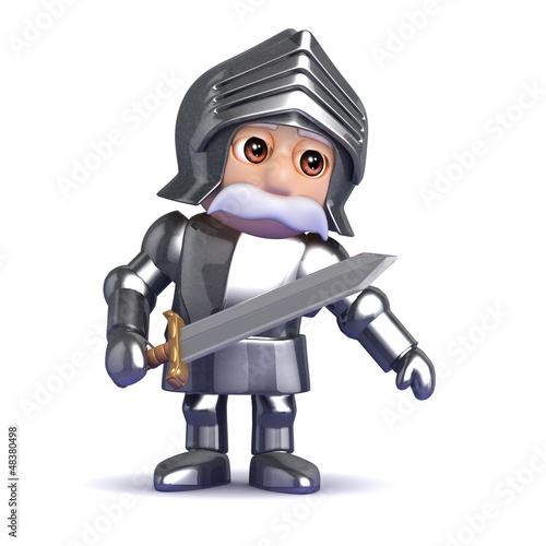 Illustration: Knight leans over to hear better Knight leans over to hear better
