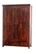 Photo: Old hancrafted cupboard isolated over white background Old hancrafted cupboard isolated over white background