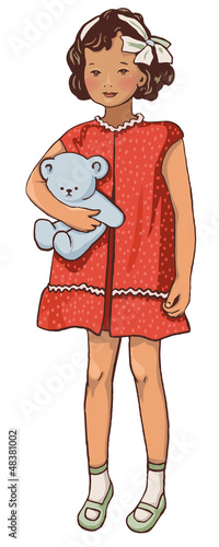 Vector: Retro kids, character illustration Retro kids, character illustration