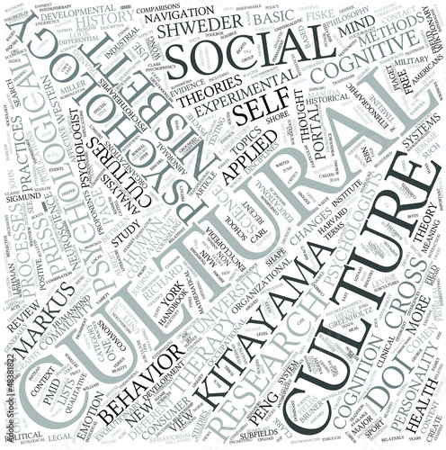 Vector: Cultural psychology Disciplines Concept Cultural psychology Disciplines Concept