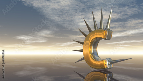 Illustration: prickles letter c prickles letter c