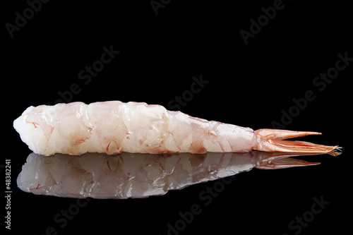 Photo: Raw shrimp tail isolated Raw shrimp tail isolated