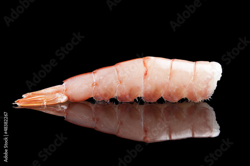 Photo: Raw shrimp tail isolated Raw shrimp tail isolated