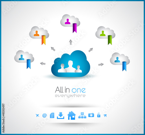 Vector: Cloud Computing concept background Cloud Computing concept background