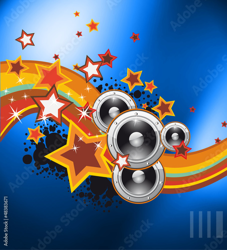 Vector: Club party flyer for music event Club party flyer for music event