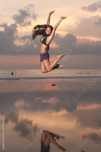 Photo: jumping woman jumping woman