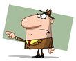 Angry Boss Man Pointing The Blame