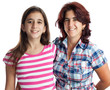 Hispanic woman and her teenage daughter