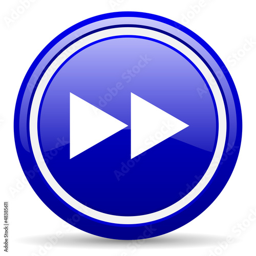 Illustration: scroll blue glossy icon on white background scroll blue glossy icon on white background