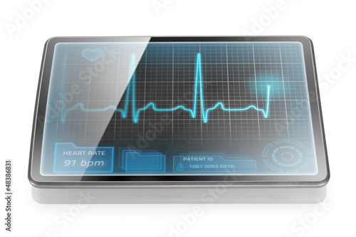 Illustration: ECG on tablet ECG on tablet