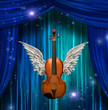 Violin with wings
