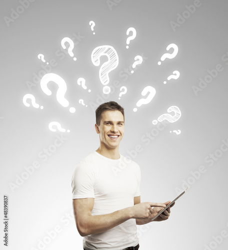 Photo: man with touch pad man with touch pad