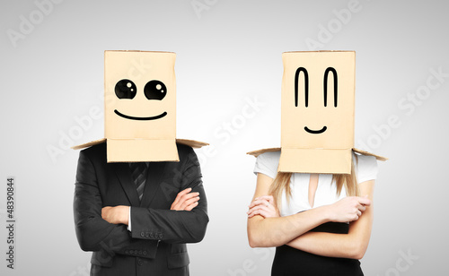 Photo: smiling box on head smiling box on head