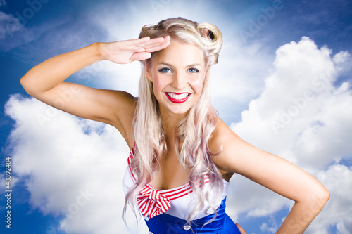 Photo: Australian Navy Girl Saluting Australia Day Australian Navy Girl Saluting Australia Day