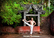 Yoga near temple