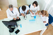 Laboratory technicians at work