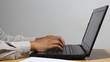 Working with laptop