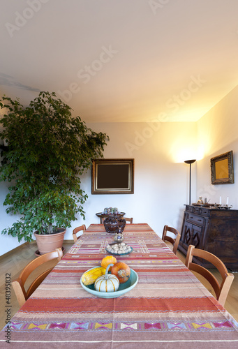 Photo: beautiful apartment, interior, dining room beautiful apartment, interior, dining room
