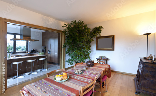 Photo: beautiful apartment, interior, dining room beautiful apartment, interior, dining room