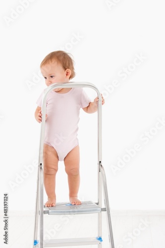 Photo: Toddler on top of ladder Toddler on top of ladder