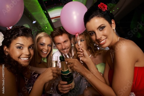 Photo: Bachelorette party in limousine Bachelorette party in limousine
