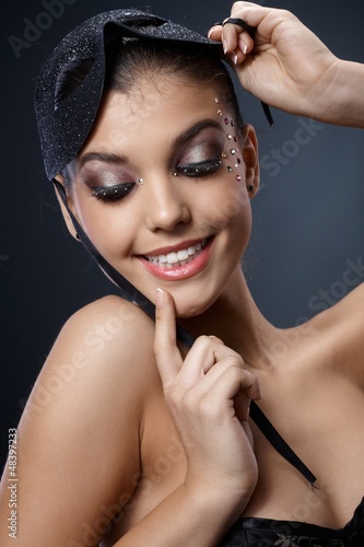 Photo: Seductive woman in carnival mask Seductive woman in carnival mask