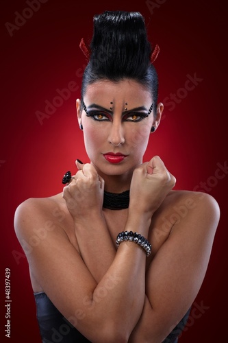 Photo: Portrait of evil woman Portrait of evil woman