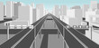 highways and roads in a modern city