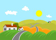 Vector: landscape with road landscape with road