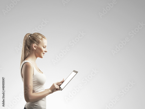 Photo: woman with tablet woman with tablet