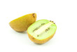 Kiwi healthy fruit isolated on the white.