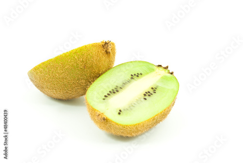 Photo: Kiwi healthy fruit isolated on the white. Kiwi healthy fruit isolated on the white.