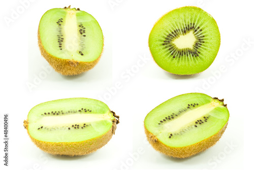 Photo: Kiwi healthy fruit isolated on the white. Kiwi healthy fruit isolated on the white.
